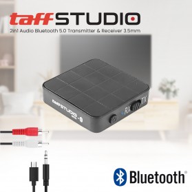 TaffSTUDIO 2 in 1 Audio Bluetooth 5.0 Transmitter & Receiver 3.5mm - KN321 - Black