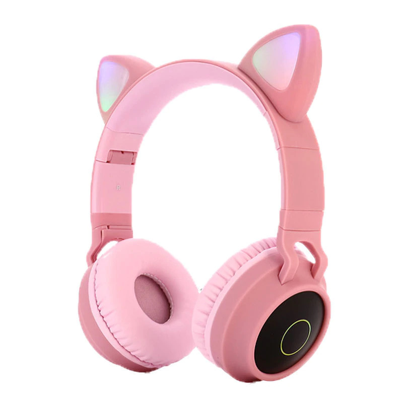 GTIPPOR Cute Cat Ear Wireless Headphone Headset Bluetooth 5.0 RGB LED