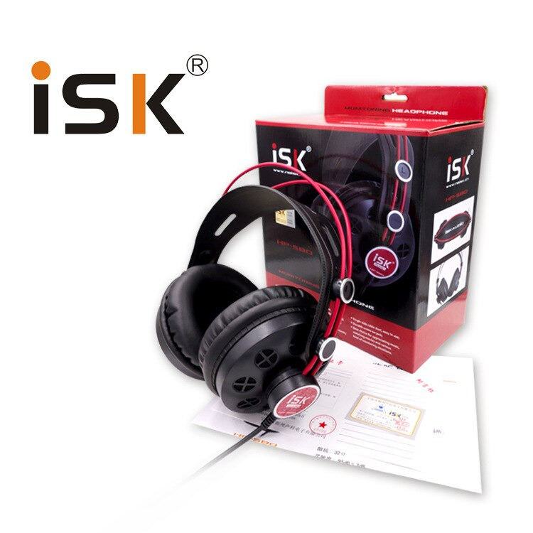 ISK Monitoring Headphone Studio Pro DJ Semiopen HP580