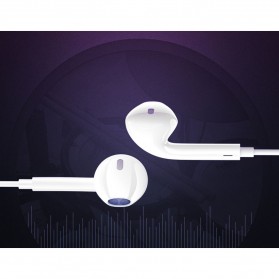 KEBETEME Earpods Earphone Headset In-Ear 3.5 mm Jack with Mic - KIK58 - White - 3