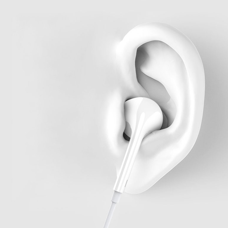 KEBETEME Earpods Earphone Headset In-Ear 3.5 mm Jack with Mic - KIK58 -  White - JakartaNotebook.com
