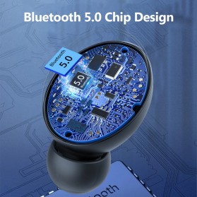 H & A Earphone TWS Bluetooth 5.0 + Charging Case 2200mAh - BTH-F9-5 - Black - 3