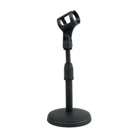 TaffSTUDIO Stand Mikrofon Desktop Disc Microphone Holder Adjustable Height - L3 - Black