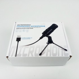 Marsnaska Microphone Condenser USB DJ Live Recording with Stand - BM-65 - Black - 7