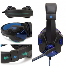 SOYTO Gaming Headphone Headset Super Bass LED with Mic - SY830MV - Blue - 4