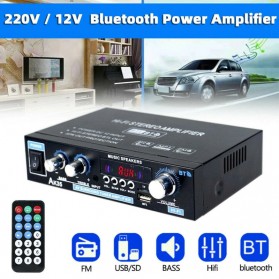Zhengying Audio Bluetooth Amplifier HiFi Stereo 2 Channel - AK35 - Black
