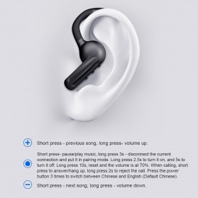 HESTIA Wireless Bluetooth Headset 5.0 Mic - DYY-8 - Black - 5