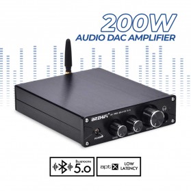 BRZHIFI Audio Bluetooth 5.0 DAC Amplifier 2.0 Channel Amp Receiver Class D 200W TPA3116 - PA-01 - Black