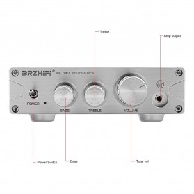 BRZHIFI Audio Bluetooth 5.0 DAC Amplifier 2.0 Channel Amp Receiver Class D 200W TPA3116 - PA-01 - Black - 5