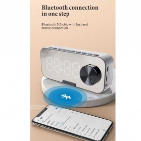 CENTECHIA Jam Alarm Clock with Bluetooth Speaker - TF-B126 - Black - 6