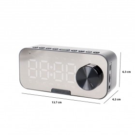 CENTECHIA Jam Alarm Clock with Bluetooth Speaker - TF-B126 - Black - 7