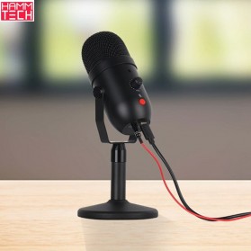 JIANSU Microphone Condenser USB Mikrofon Studio with Stand - YJ71 - Black - 2