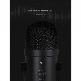 JIANSU Microphone Condenser USB Mikrofon Studio with Stand - YJ71 - Black - 4