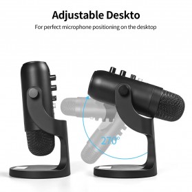 ICREATIVE Microphone Condenser USB Mikrofon Kondensor Studio with Stand - JD-900 - Black - 4