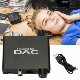 AUKUK Digital Audio Converter DAC Optical Coaxial to Analog RCA - AU340 - Black - 3
