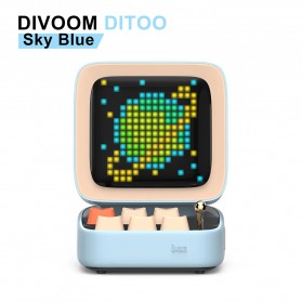 DIVOOM DITOO PLUS Speaker Bluetooth Jam Alarm Retro Pixel - DT10 - Blue