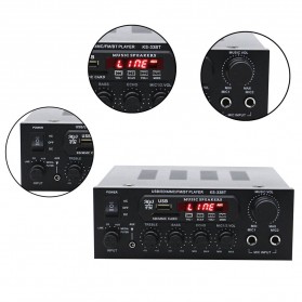 CLAITE Bluetooth EQ Audio Amplifier Karaoke Home Theater FM Radio 1000W - KS-33BT - Black - 4