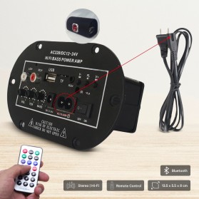 Tmddotda Amplifier Board Audio Bluetooth USB FM Radio TF Player Subwoofer DIY 30W - TMA318 - Black