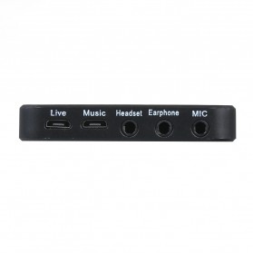 QUMUSIC Audio USB External Soundcard Smartphone Live Broadcast Audio - V6 - Black - 5