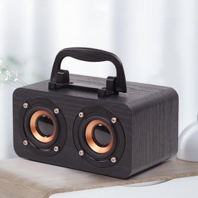 Smalody Wooden Bluetooth Speaker Stereo Soundbar - ft-4002 - Black