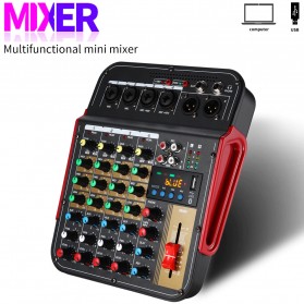 Nsingyue Professional Live Audio Mixer DJ Bluetooth 6 Channel - MX-i6 - Black