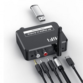VAORLO DAC Audio Bluetooth 5.1 Receiver HiFi Digital to Analog - BLS-B35 - Black
