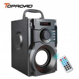 TOPROAD Bluetooth Speaker Heavy Bass FM TF AUX USB with Remote Control - A11 - Black - 1