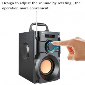 TOPROAD Bluetooth Speaker Heavy Bass FM TF AUX USB with Remote Control - A11 - Black - 9