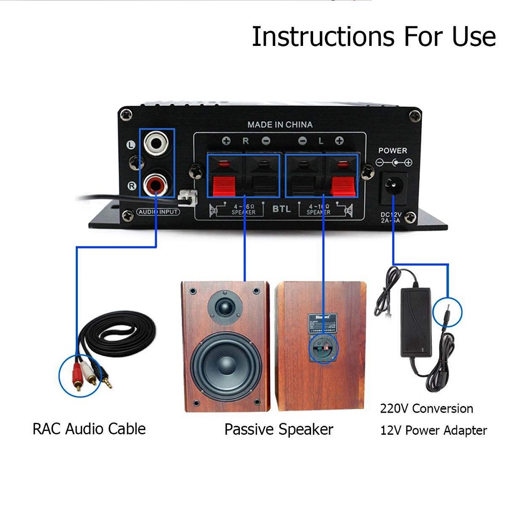 Car Audio Power Amplifier 12V 