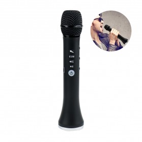 Lewinner Mikrofon Karaoke Wireless Bluetooth Speaker Portable KTV- L-698 - Black