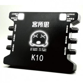 XOX Audio USB External Soundcard Live Boardcast Microphone Headset - K10 - Black - 1