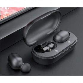 Haylou Earphone TWS Bluetooth 5.0 Fingerprint Touch with Charging Case - GT1 - Black - 9