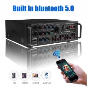 Sunbuck Audio Amplifier Bluetooth EQ Karaoke Home Theater FM Radio 2000W - AS-336BU - Black - 2
