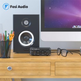 Fosi Audio Mini USB Amplifier HiFi Stereo Gaming DAC & Headphone - DAC-Q4 - Black - 5
