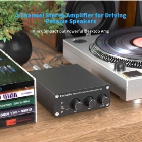 Fosi Audio Mini Amplifier 2 Ch Stereo Audio Hi-Fi Class D Integrated Amp 2x100W - TB10A - Black - 2