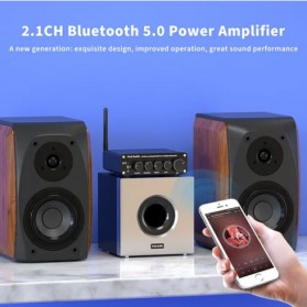 Fosi Audio Bluetooth 5.0 Amplifier 2.1 Channel with Bass and Treble Control - BT30D - Black - 2