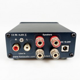 Fosi Audio Mini Amplifier Receiver Hi-Fi Class D Integrated Amp 160W TPA3116 - Black - 3