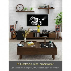 Fosi Audio Preamplifier Mini HiFi Stereo Preamp 2x6J1 Tubes - Tube-P1 - Black - 2