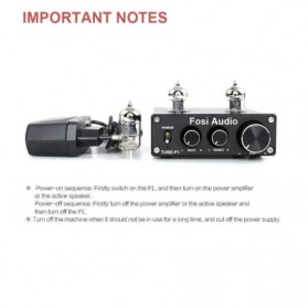 Fosi Audio Preamplifier Mini HiFi Stereo Preamp 2x6J1 Tubes - Tube-P1 - Black - 5