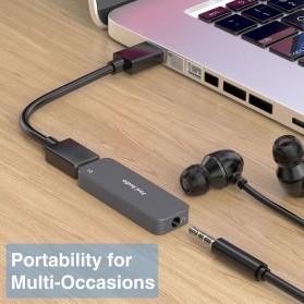 Fosi Audio Portable Headphone Amplifier USB to 3.5mm DAC ES9018K2M- Q1 - Black - 2