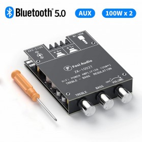 Fosi Audio Bluetooth 5.0 Amplifier 2.0 Channel Amp Receiver 2x100W TPA3116D2 - ZK1002T - Black