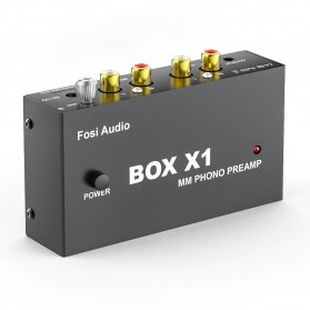 Fosi Audio Preamplifier HiFi Phono Turntable Preamp - BOX X1 - Black
