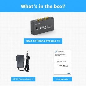 Fosi Audio Preamplifier HiFi Phono Turntable Preamp - BOX X1 - Black - 8