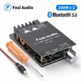 Fosi Audio Bluetooth 5.0 Amplifier 2.0 Channel Amp Receiver 2x100W TPA3116D2 - ZK1002 - Black - 1
