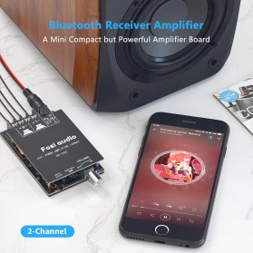 Fosi Audio Bluetooth 5.0 Amplifier 2.0 Channel Amp Receiver 2x100W TPA3116D2 - ZK1002 - Black - 4