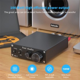 Fosi Audio Subwoofer Amplifier Mono Channel 100W TPA3116 - M0-2 - Black - 3