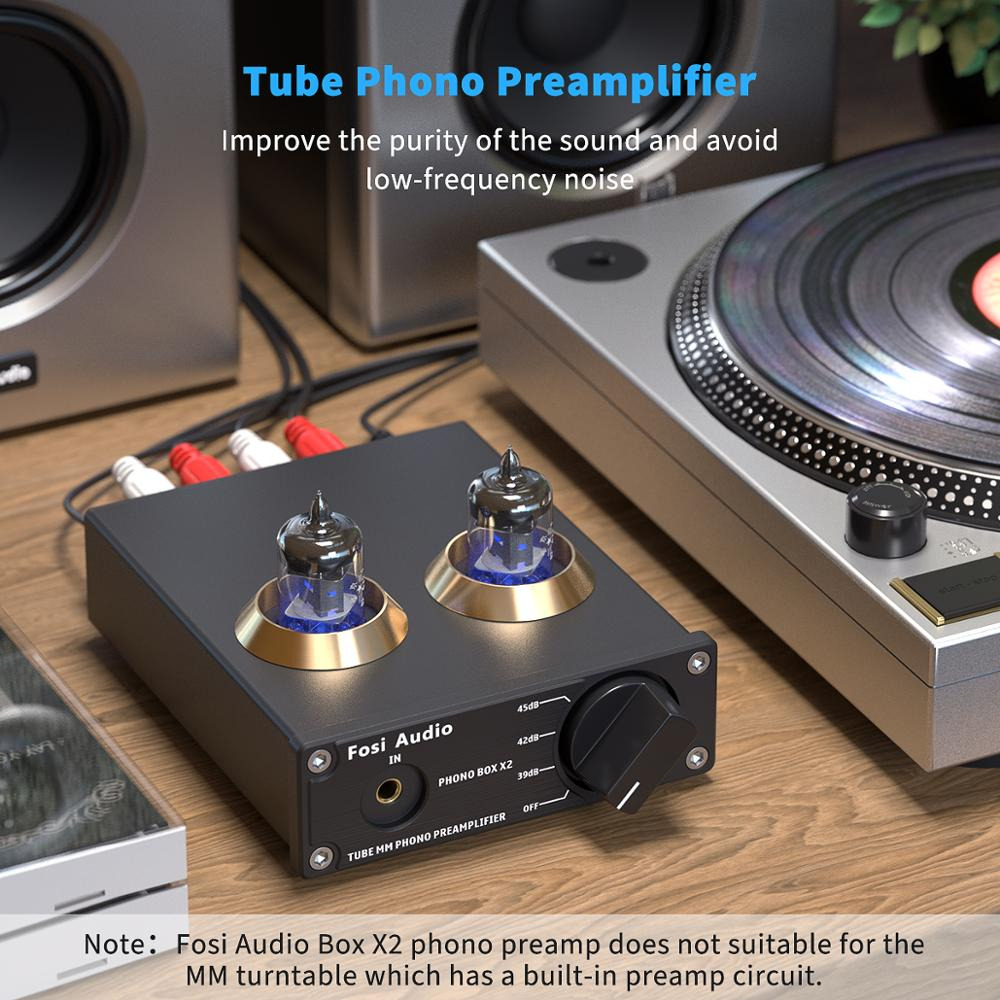 Fosi Audio Preamplifier Phono Preamp for Turntable Phonograph with 6A2