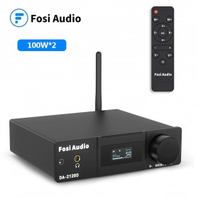Fosi Audio Bluetooth 5.0 Amplifier 2.1 Channel Stereo Amp Receiver - DA-2120D - Black