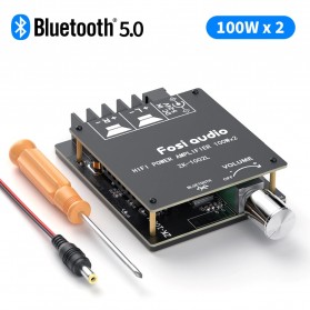 Fosi Audio Bluetooth 5.0 Amplifier 2.0 Channel 2x100W - ZK1002L - Black