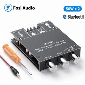 Fosi Audio Bluetooth 5.0 Amplifier 2.0 Channel TPA3116D2 2x50W - ZK502T - Black